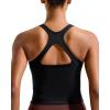 RUNNING GIRL Sports Bras for Women High Impact, Molded Cup Compression Running Tops with Removable Pads, Best for A-D Cup(Black)