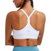 RUNNING GIRL Sports Bras for Women High Support, Adjustable Straps Hook Back Sports Bras for Women with Sewn in Pads(1white)