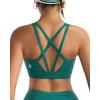 RUNNING GIRL Sports Bras for Women High Support, Molded Cup High Impact Sports Bras with Sewn in Pads Strappy Yoga Bra(Teal)