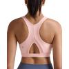 RUNNING GIRL Sports Bras for Women High Support Moulded Cup High Impact Sports Bras Racerback Workout Running Yoga Bra(Pink Peony)