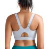 RUNNING GIRL Sports Bras for Women High Support,Adjustable Racerback Molded Cup Sports Bra Yoga Athletic Workout Bra(Grey)