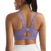 RUNNING GIRL Sports Bras for Women High Support,Adjustable Racerback Molded Cup Sports Bra Yoga Athletic Workout Bra(Misty Purple)