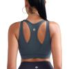 RUNNING GIRL Sports Bras for Women High Support,Molded Cup High Impact Sports Bra Racerback Workout Yoga Running Bra(Deep Grey)