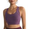 RUNNING GIRL Sports Bras for Women High Support,Racerback High Impact Grey Sports Bra Moulded Cup Workout Bra Push up(Z-purple)