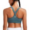 RUNNING GIRL Sports Bras for Women, Molded Cup High Impact Sports Bra Workout Bras for Women High Support Racerback(A-ash Green)