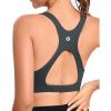 RUNNING GIRL Sports Bras for Women, Molded Cup High Impact Sports Bra Workout Bras for Women High Support Racerback(G-dark Grey)