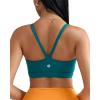 RUNNING GIRL Sports Bras for Women,Light Impact Molded Cup Strap Sports Bra with Sewn in Pads,Best for A-C Cup(Teal)