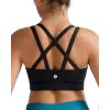 RUNNING GIRL Sports Bras for Women,Molded Cup Strappy Running High Support Sports Bras Workout Yoga Bra(Black)