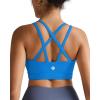 RUNNING GIRL Sports Bras for Women,Molded Cup Strappy Running High Support Sports Bras Workout Yoga Bra(Brilliant Blue)