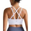 RUNNING GIRL Sports Bras for Women,Molded Cup Strappy Running High Support Sports Bras Workout Yoga Bra(White)