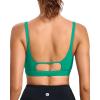 RUNNING GIRL Sports Bras for Women,Square Neck Sports Bra Medium Support Yoga Bra Workout Crop Top with Removable Cups(1-vivid Green)