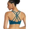 RUNNING GIRL Sports Bras for Women,Strappy Crisscross Back Padded Low Impact Running Sports Bra with Removable Cups(Teal)