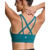RUNNING GIRL Sports Bras for Women,Y-Back Medium Support Workout Sports Bra Padded Racerback Supportive Bras Push up(E-storm Teal)