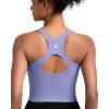 RUNNING GIRL Workout Tank Tops for Women Built in Shelf Bras Padded,Sleeveless Gym Tops Athletic Yoga Shirts(Y-light Blue)