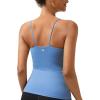 RUNNING GIRL Workout Tank Tops with Built in Bras for Women,Compression Shirt Strappy Back Athletic Yoga Tops(Y-blue)