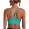RUNNING GIRL Y-Back Sports Bras for Women, Medium Impact Wirefree Padded Bra Workout Crop Top Longline Sports Bra Push up(Bright Green)