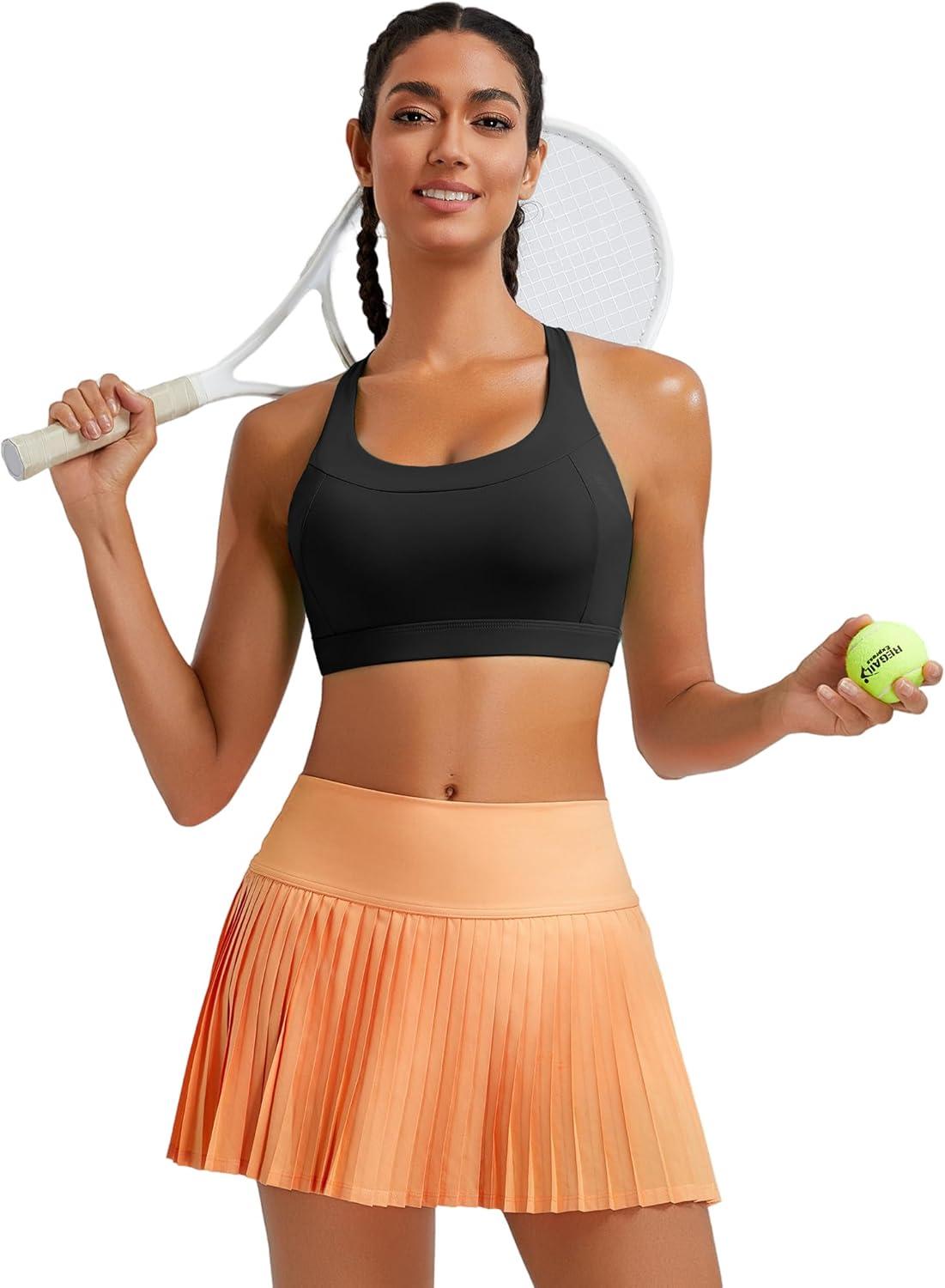 imageRUNNING GIRL Sports Bra for Women High SupportMolded Cup High Impact Sports Bras with Sewn in PadsBlack