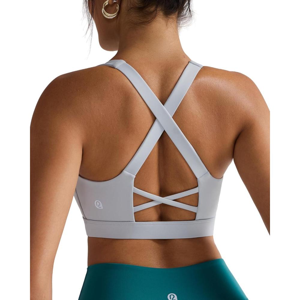 imageRUNNING GIRL Sports Bra for Women High SupportMolded Cup High Impact Sports Bras with Sewn in PadsGrey