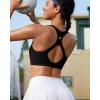 RUNNING GIRL High Impact Sports Bras for Women, Adjustable Straps Sports Bra High Support Molded Cup Racerback Workout Bra(A-black)
