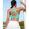 RUNNING GIRL High Impact Sports Bras for Women, Adjustable Straps Sports Bra High Support Molded Cup Racerback Workout Bra(A-bright Green)