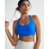 RUNNING GIRL High Impact Sports Bras for Women, Adjustable Straps Sports Bra High Support Molded Cup Racerback Workout Bra(A-cerulean Blue)