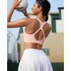 RUNNING GIRL High Impact Sports Bras for Women, Adjustable Straps Sports Bra High Support Molded Cup Racerback Workout Bra(A-flush Pink)