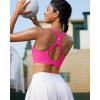 RUNNING GIRL High Impact Sports Bras for Women, Adjustable Straps Sports Bra High Support Molded Cup Racerback Workout Bra(A-hot Pink)