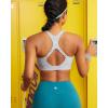 RUNNING GIRL High Impact Sports Bras for Women, Adjustable Straps Sports Bra High Support Molded Cup Racerback Workout Bra(A-icy Grey)