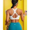 RUNNING GIRL High Impact Sports Bras for Women, Adjustable Straps Sports Bra High Support Molded Cup Racerback Workout Bra(A-white)