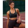 RUNNING GIRL Sports Bra for Women High Support, Molded Cup High Impact Sports Bras for Women with Sewn in Pads(Black)