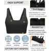 RUNNING GIRL Sports Bra for Women High Support, Molded Cup High Impact Sports Bras for Women with Sewn in Pads(Black)