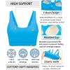 RUNNING GIRL Sports Bra for Women High Support, Molded Cup High Impact Sports Bras for Women with Sewn in Pads(Bright Blue)