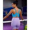 RUNNING GIRL Sports Bra for Women High Support, Molded Cup High Impact Sports Bras for Women with Sewn in Pads(Bright Blue)