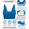 RUNNING GIRL Sports Bra for Women High Support, Molded Cup High Impact Sports Bras for Women with Sewn in Pads(Brilliant Blue)