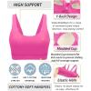 RUNNING GIRL Sports Bra for Women High Support, Molded Cup High Impact Sports Bras for Women with Sewn in Pads(Hot Pink)