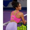 RUNNING GIRL Sports Bra for Women High Support, Molded Cup High Impact Sports Bras for Women with Sewn in Pads(Hot Pink)