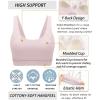 RUNNING GIRL Sports Bra for Women High Support, Molded Cup High Impact Sports Bras for Women with Sewn in Pads(Pink)