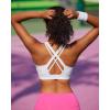 RUNNING GIRL Sports Bra for Women High Support,Criss-Cross Back Strappy Sports Bra Moulded Cup High Impact Workout Top（WX3066_White_L）