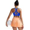 RUNNING GIRL Sports Bra for Women High Support,Molded Cup High Impact Sports Bras with Sewn in Pads(A-sparkle Blue)