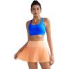 RUNNING GIRL Sports Bra for Women High Support,Molded Cup High Impact Sports Bras with Sewn in Pads(A-sparkle Blue)