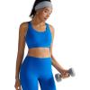 RUNNING GIRL Sports Bra for Women High Support,Molded Cup High Impact Sports Bras with Sewn in Pads(Blue)