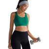 RUNNING GIRL Sports Bra for Women High Support,Molded Cup High Impact Sports Bras with Sewn in Pads(Teal)