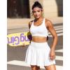 RUNNING GIRL Sports Bra for Women High Support,Molded Cup High Impact Sports Bras with Sewn in Pads(White)