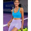 RUNNING GIRL Sports Bra for Women High Support,Molded Cup Strappy Running Sports Bras with Sewn in Pads(Bright Blue)