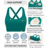 RUNNING GIRL Sports Bra for Women High Support,Molded Cup Strappy Running Sports Bras with Sewn in Pads(Teal)