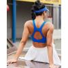 RUNNING GIRL Sports Bras for Women High Support, High Impact Running Sports Bra Moulded Cup Racerback Sports Bras(Royal Blue)