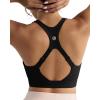 RUNNING GIRL High Impact Sports Bras for Women, Adjustable Straps Sports Bra High Support Molded Cup Racerback Workout Bra(A-black)