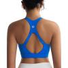 RUNNING GIRL High Impact Sports Bras for Women, Adjustable Straps Sports Bra High Support Molded Cup Racerback Workout Bra(A-cerulean Blue)