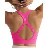 RUNNING GIRL High Impact Sports Bras for Women, Adjustable Straps Sports Bra High Support Molded Cup Racerback Workout Bra(A-hot Pink)
