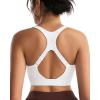 RUNNING GIRL High Impact Sports Bras for Women, Adjustable Straps Sports Bra High Support Molded Cup Racerback Workout Bra(A-white)